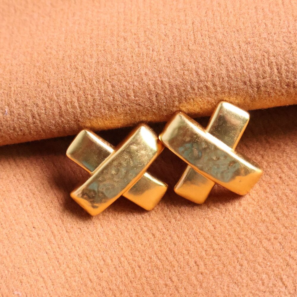 Julie Vos | Catalina X - Gold Earrings